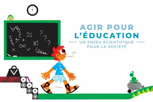 Agir pour l'éducation - Illustration (dessin d'un enfant devant un tableau noir) - Crédit Olivier Cheyenne