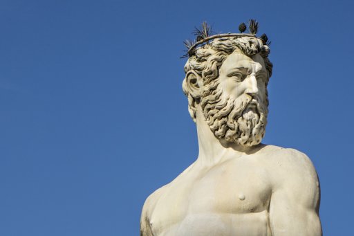 Greek god statue