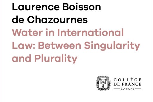 Couverture de l'édition numérique en anglais de la leçon inaugurale de la Pr Laurence Boisson de Chazournes "Water in International Law: Between Singularity and Plurality"