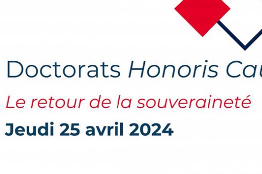 Visual of the award of honorary doctorates by UCLouvain 