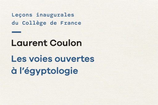 Couverture de l'édition imprimée de la leçon inaugurale du Pr Laurent Coulon