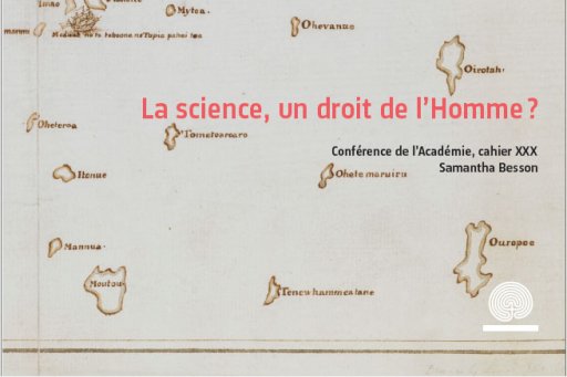 Cover of the publication of the conference "Science, a human right?" by Pr Samantha Besson