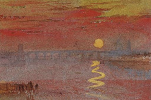 Peinture de William Turner "Le Coucher de soleil"