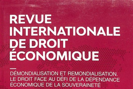 Cover of the "Revue internationale de droit économique"