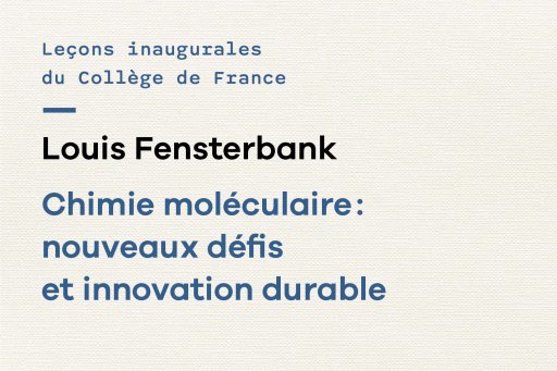 Cover of the printed edition of Prof. Louis Fensterbank's opening lecture