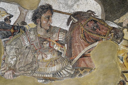 Alexandre le Grand Détail Mosaïque 2e s. av JC Pompéi