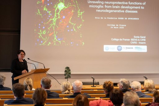 Sonia Garel lors du prix de la Fondation Roger de Spoelberch en mars 2025