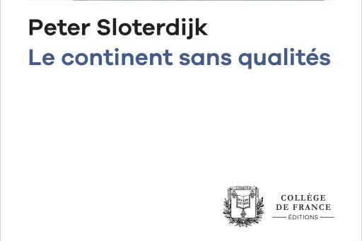 Couverture de l'édition numérique de la leçon inaugurale du Pr Peter Sloterdijk