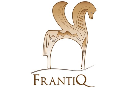 Logo FrantiQ : cheval stylisé doré avec le mot FrantiQ en dessous