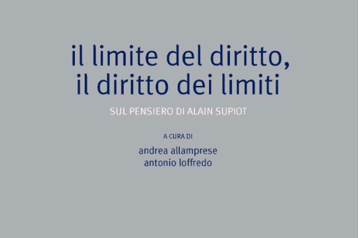 Couverture de l'édition imprimée de l'ouvrage "il limite del diritto"