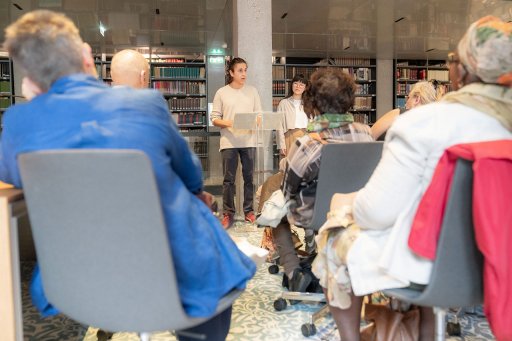Lecture du Roman d’Alexandre à la bibliothèque byzantine par Émilie Yili Kang et et Séram Borgel lors des JEP 2024