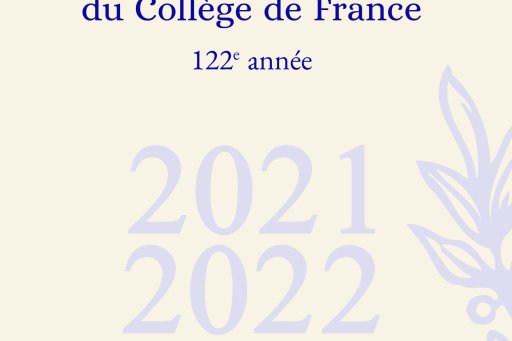 Couverture de l'édition imprimée de l'"Anuuaire du Collège de France 2021-2022"