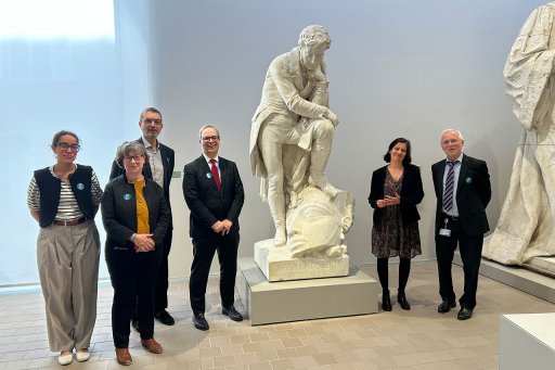 Inauguration du "Monument à Jean-François Champollion" de Bartholdi au musée Camille Claudel de Nogent-sur-Seine