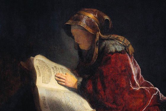 "Portrait d'une vieille femme lisant" Rembrandt 1631