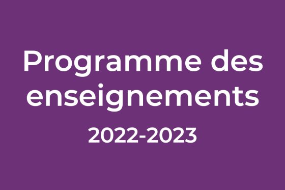 Programme des enseignements 2022-2023 | Collège de France