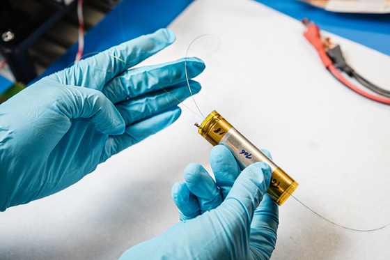 Visual of fiber-optic battery
