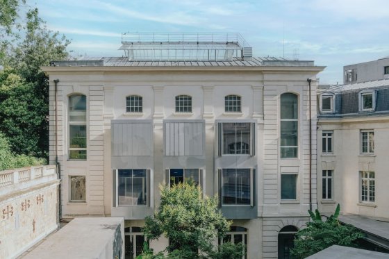View of the interior façade of the Institut des Civilisations