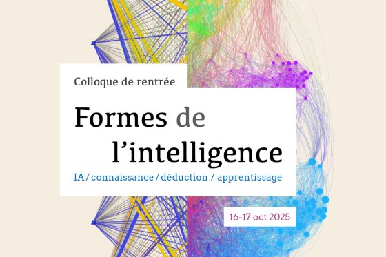 Visuel de présentation du colloque de rentrée 2025 sur les formes de l'intelligence