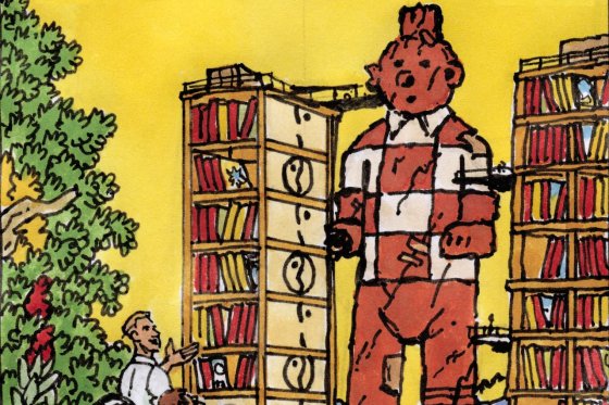 Affiche du colloque Les Cultures de Tintin, Objectif centenaire, octobre 2026