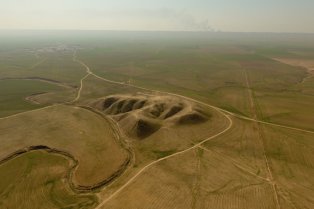Vue de la plaine entourant le site de Bash Tapa, Kurdistan irakien