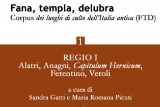 Cover of the first volume of Fana, templa, delubra featuring a map of Italy