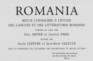 Couverture de la revue Romania