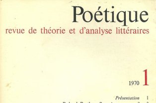 Couverture de la revue « Poétique », revue de théorie et d'analyse littéraires