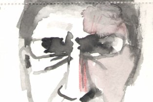 Illustration : Self-portrait, Orhan Pamuk