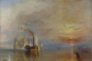 Peinture de J. M. W. Turner, 1838 : The Fighting Temeraire tugged to her last berth to be broken up