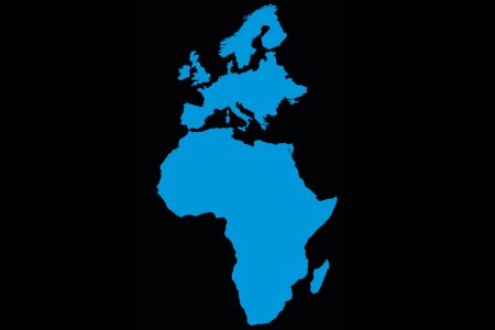 Carte de l'Europe et de l'Afrique