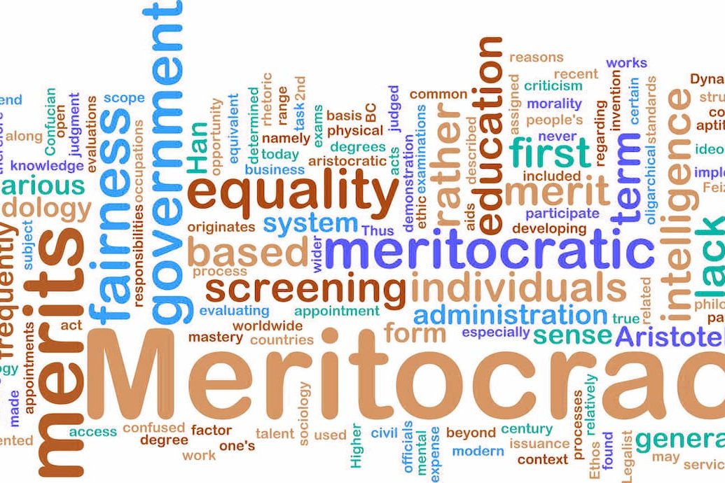 Nuage de mots sur la « méritocracie »