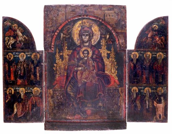 Triptyque de la Vierge trônante (XVIIIe s.)