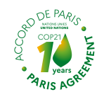Logo 10 ans accord de Paris Nations unies COP 21