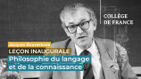 Leçon inaugurale de Jacques Bouveresse