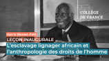 Leçon inaugurale de Harris Memel-Fotê
