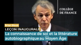 Leçon inaugurale de Brian Stock