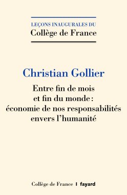 Couverture de l'édition imprimée de la leçon inaugurale Christian Gollier