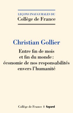Cover of the printed edition of the opening lecture Christian Gollier