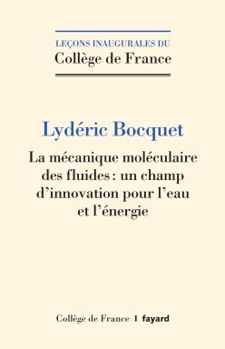 Cover of the printed edition of Prof. Lydéric Bocquet's opening lecture