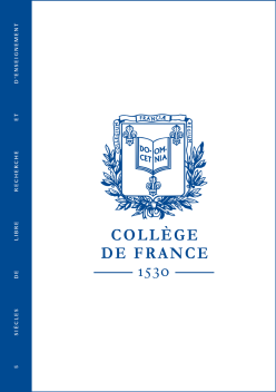 Couverture de la Brochure institutionnelle 2024 du Collège de France