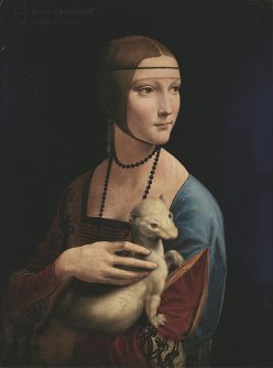 "The Lady with an Ermine", oil painting by Leonardo da Vinci (1488)