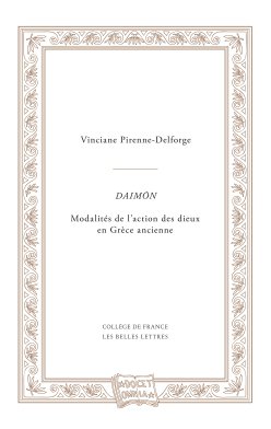 Couverture de l'édition imprimée de l'ouvrage "Daimon.Modalités de l’action des dieux en Grèce ancienne" de Vinciane Pirenne-Delforge
