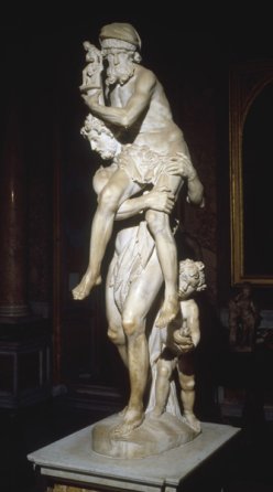 Sculpture représentant "Énée, Anchise et Ascagne", œuvre de Giovanni Lorenzo Bernini