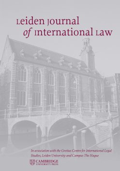 Couverture du journal "Leiden Journal of International Law"