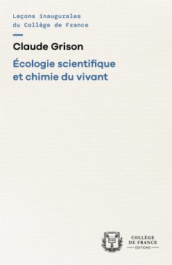 Couverture de l'édition imprimée de la leçon inaugurale de la Pr Claude Grison