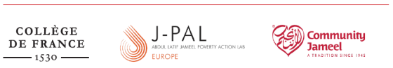 Logos partenaires : Collège de France, J-PAL Europe, Community Jameel