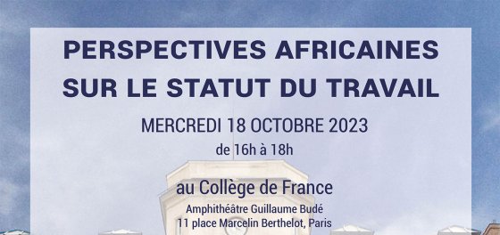 AFDT conference at Collège de France