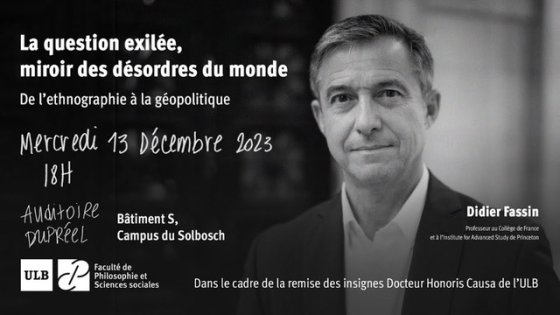 Conférence de Didier Fassin à l'ULB