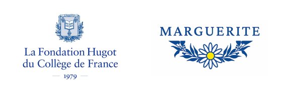 Logos Fondation Hugot du Collège de France - Programme Marguerite