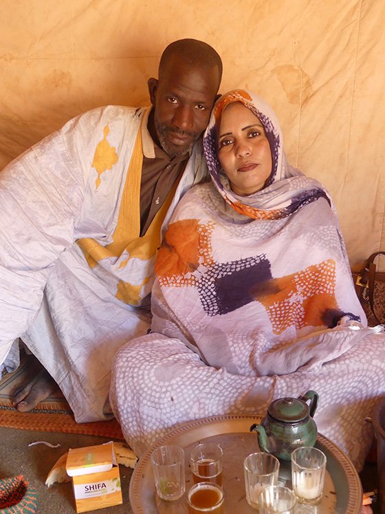 Un couple de la société maure de Mauritanie